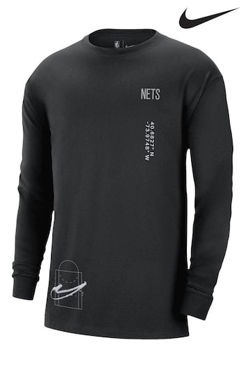 Nike Black Fanatics Brooklyn Nets Nike Max 90 1 Long Sleeve T-Shirt (D92925) | £38