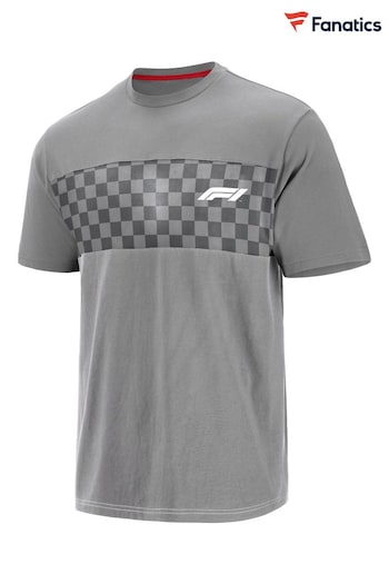 Fanatics Grey Formula 1 Cut & Sew Short Sleeves T-Shirt (D92928) | £32