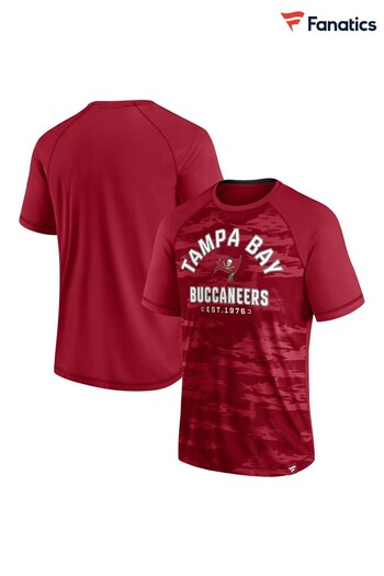 Fanatics Red NFL Tampa Bay Buccaneers Iconic Defender Short Sleeves T-Shirt (D92929) | £30