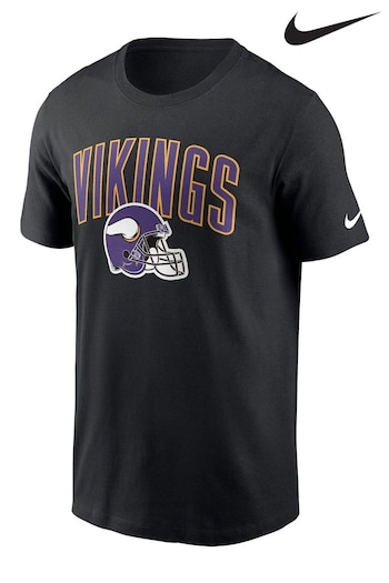 Nike Black NFL Fanatics Minnesota Vikings Essential Team Athletic T-Shirt (D92938) | £28