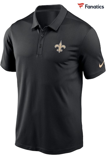 Nike Black NFL Fanatics New Orleans Saints Franchise Polo Shirt (D92949) | £45