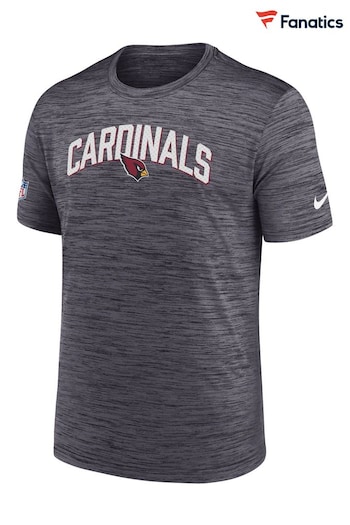 Nike Grey NFL Fanatics Arizona Cardinals On Field Sideline Velocity T-Shirt (D92953) | £16