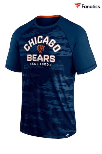 Fanatics Blue Chicago Bears Iconic Defender Short Sleeve T-Shirt (D92968) | £30
