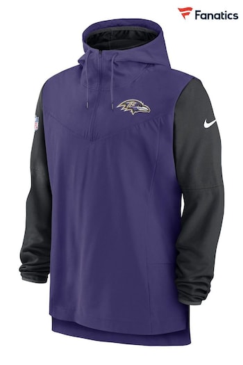 Nike Purple NFL Fanatics Baltimore Ravens Sideline Player Lightweight Jacket (D92972) | £85