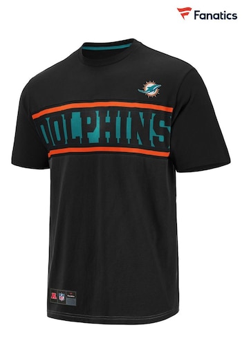 Fanatics NFL Miami Dolphins Franchise Black T-Shirt (D92998) | £32
