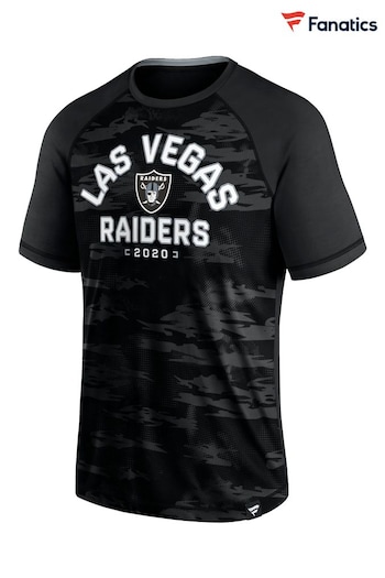 Fanatics NFL Las Vegas Raiders Black Iconic Defender Short Sleeve T-Shirt (D93001) | £30