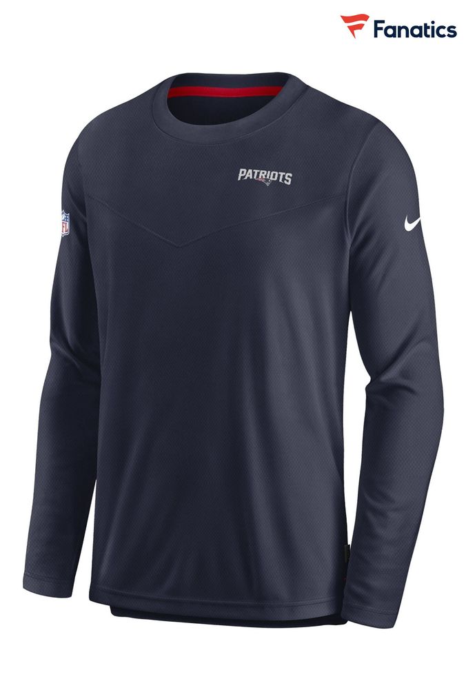 Nike Blue Fanatics New England Patriots Nike Dri-Fit Player Long Sleeve Top (D93004) | £60