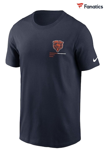 Nike Blue NFL Fanatics Chicago Bears Essential Team Incline T-Shirt (D93009) | £28