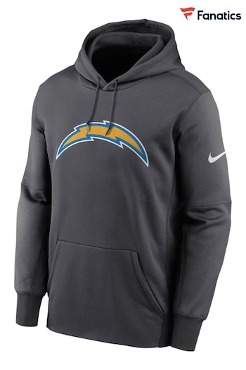 Nike Grey NFL Fanatics Los Angeles Chargers Prime Logo Therma Pullover Hoodie (D93037) | £65