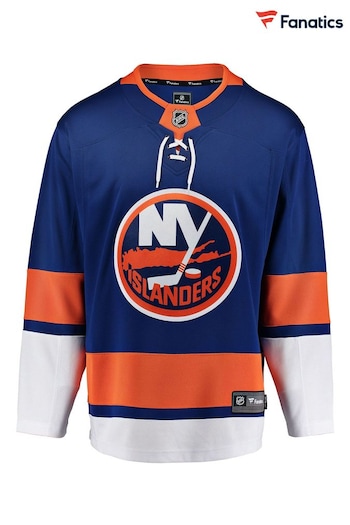New York Islanders Fanatics Blue/Orange Branded Home Breakaway Jersey (D93052) | £105