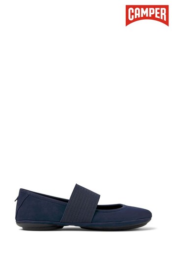 Right Nina Womens Navy Blue Nubuck Leather Ballerinas (D93088) | £120