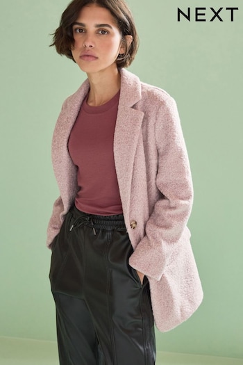 Blush Pink Smart Blazer Coatigan (D93159) | £38