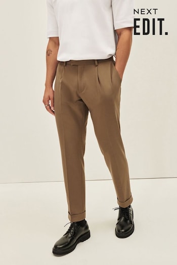 Stone Natural EDIT Slim Fit Suit Trousers (D93161) | £35