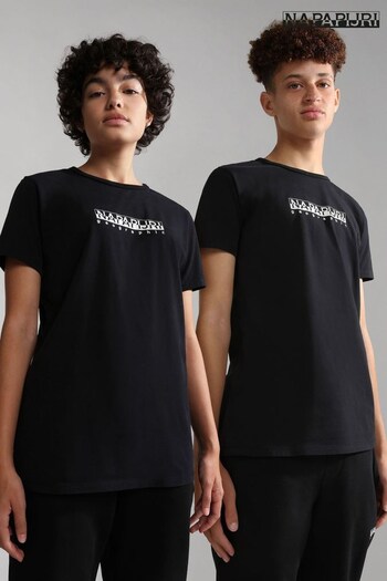 Napapijri Box Short Sleeve Black T-Shirt (D93201) | £20