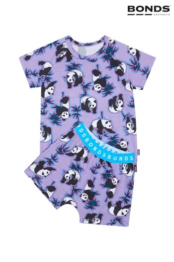 Bonds Purple Panda Print Shorts Pyjamas (D93227) | £25