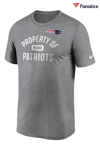 Nike Grey NFL Fanatics New England Patriots Property of T-Shirt (D93377) | £28