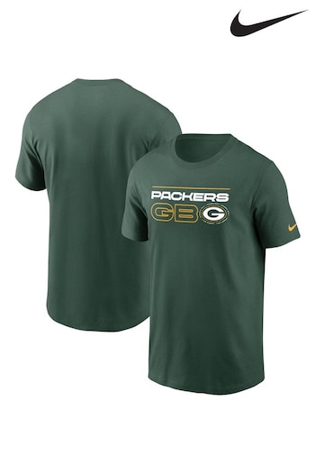 Nike Green NFL Fanatics Green Bay Packers Broadcast T-Shirt (D93379) | £25