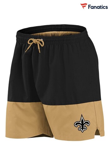 Fanatics NFL New Orleans Saints Woven Swim Black Shorts (D93392) | £17.50