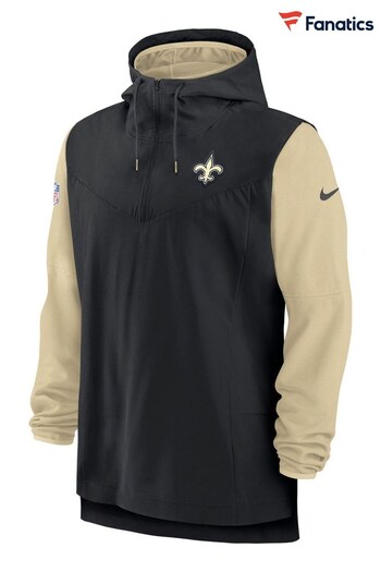 Nike Black NFL Fanatics New Orleans Saints Sideline Player Lightweight Jacket (D93403) | £85