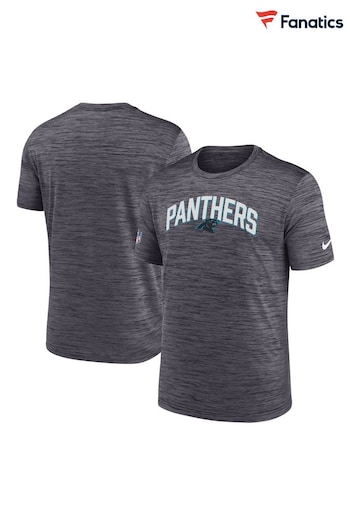 Nike Grey Fanatics Carolina Panthers Nike On-Field Sideline Velocity T-Shirt (D93406) | £32