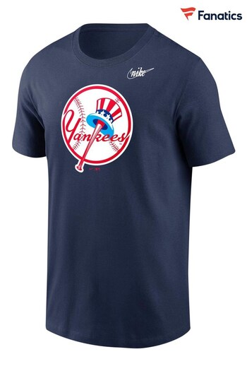 Nike Blue Fanatics New York Yankees Nike Cooperstown Logo T-Shirt (D93409) | £25