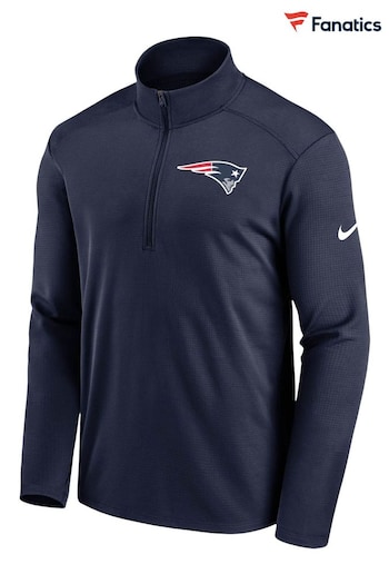 Nike Blue NFL Fanatics New England Patriots Pacer Half Zip Jacket (D93416) | £55