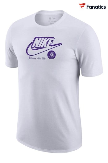 Nike Zoom White Fanatics Los Angeles Lakers Nike Zoom Essential Logo T-Shirt (D93423) | £28