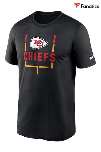 Nike Black NFL Fanatics Kansas City Chiefs Legend Goal Post T-Shirt (D93448) | £32