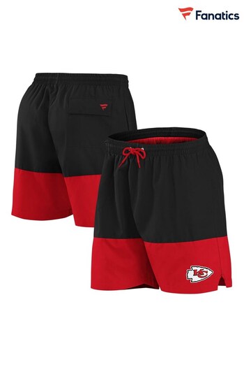 Fanatics NFL Kansas City Chiefs Woven Black Swim Shorts (D93477) | £35