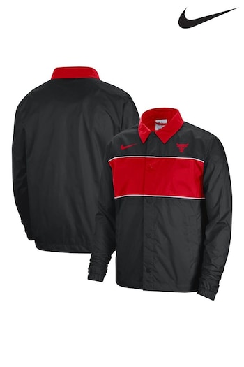 Nike Black Fanatics Chicago Bulls Nike Lightweight Coaches Jacket (D93485) | £73