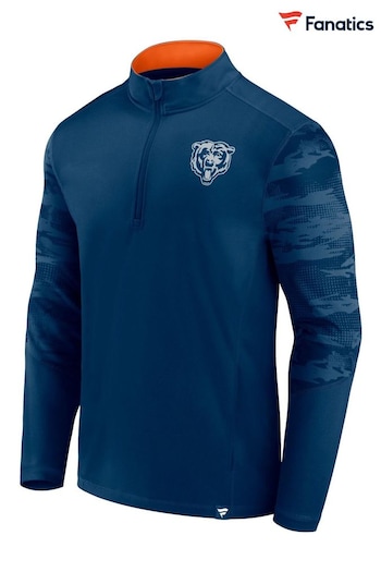 Fanatics Blue Chicago Bears Iconic Defender Quarter Zip Hoodie (D93499) | £48