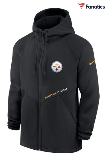 Nike Black NFL Fanatics Pittsburgh Steelers Field Full Zip Hoodie (D93504) | £95