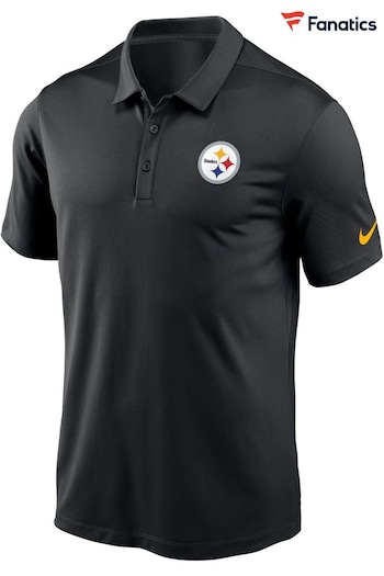 Nike Black NFL Fanatics Pittsburgh Steelers Franchise Fanatics Polo Shirt (D93508) | £45