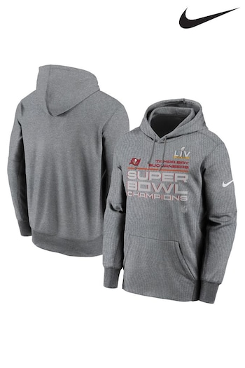 Nike Grey NFL Fanatics Tampa Bay Buccaneers Super Bowl Champions Locker Room Therma Pullover Hoodie (D93531) | £65