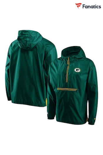 Fanatics NFL Green Bay Packers Collared Lightweight Green Jacket (D93532) | £60