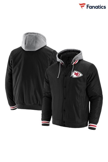 Fanatics NFL Kansas City Chiefs Fanatics Branded Sateen Black Jacket (D93535) | £100