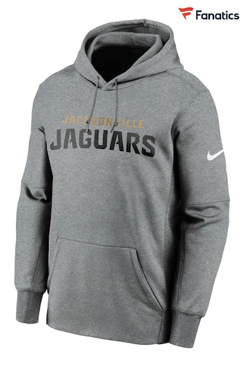 Nike Utility Grey Fanatics Jacksonville Jaguars Nike Utility Prime Wordmark Therma Pullover Hoodie (D93546) | £65