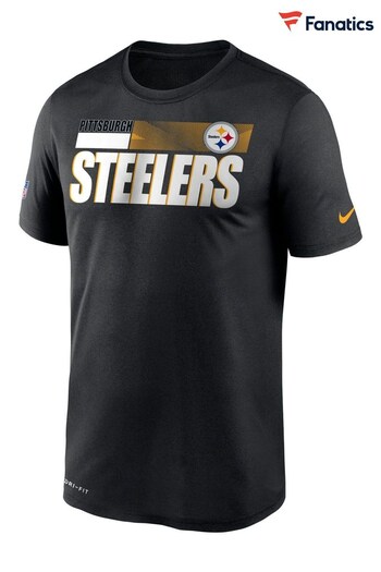 Nike Black NFL Fanatics Pittsburgh Steelers Legend Sideline T-Shirt (D93553) | £28
