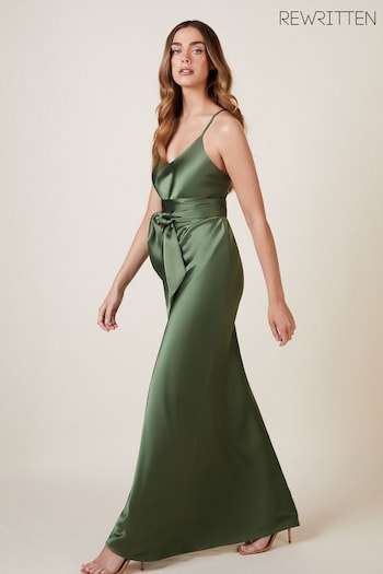 Rewritten Green Brooklyn Bridesmaid Dress (D93642) | £120