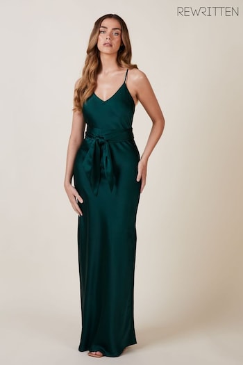 Rewritten Green Brooklyn Bridesmaid Dress (D93643) | £120