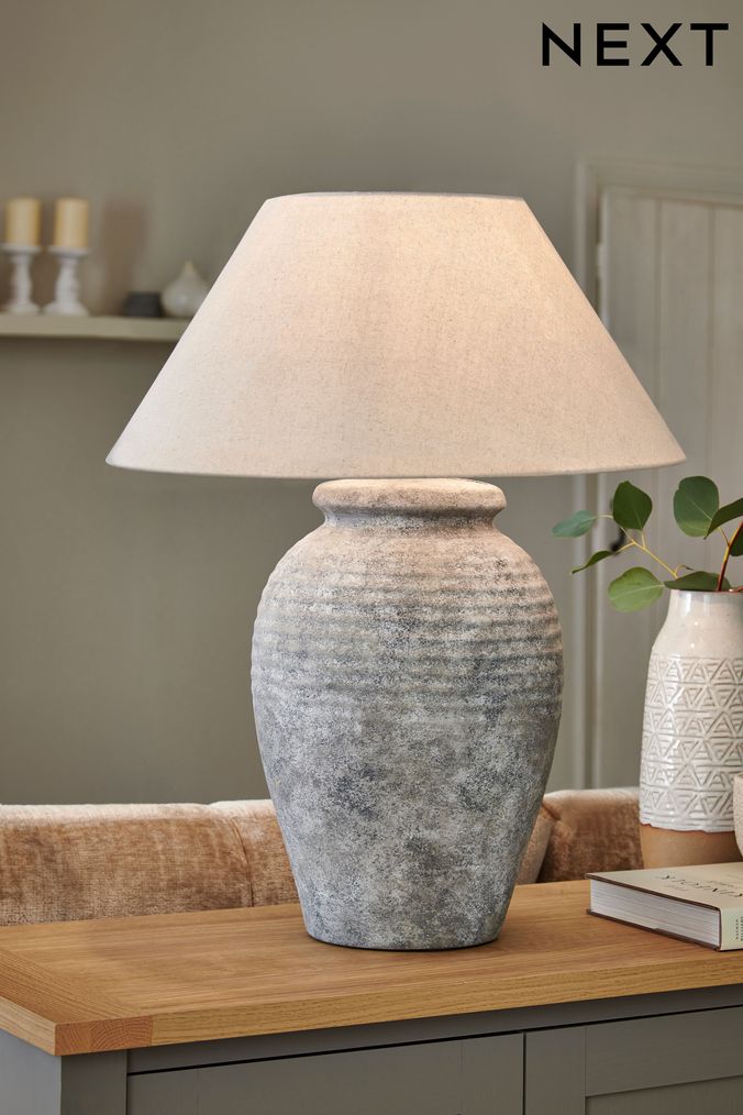 Concrete outlet lamp next