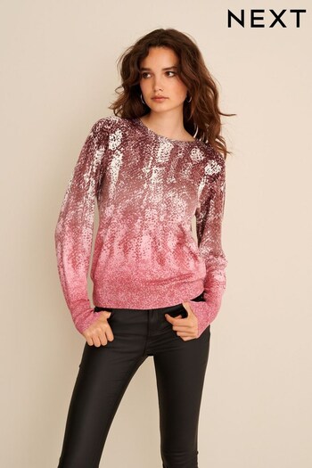 Pink Snake Printed Round Neck Jumper (D93683) | £28