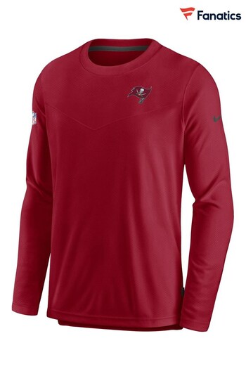 Nike Red Fanatics Tampa Bay Buccaneers Nike Dri-Fit Player Long Sleeve Top (D93746) | £60