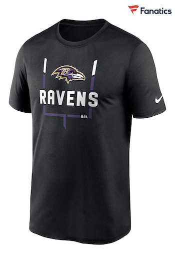 Nike Black Fanatics Baltimore Ravens Nike Legend Goal Post T-Shirt (D93748) | £32