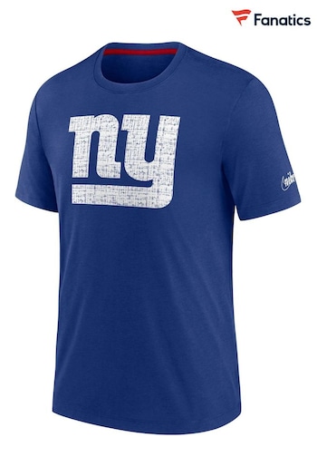 Nike Blue NFL Fanatics New York Giants Historic Tri-Blend T-Shirt (D93749) | £32