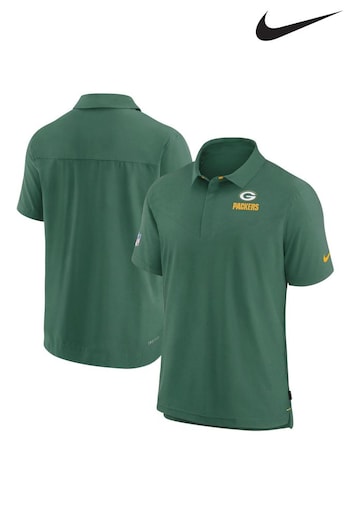 Nike Green Fanatics Green Bay Packers Sideline Nike Dri-FIT Coach Short Sleeve Polo (D93753) | £65