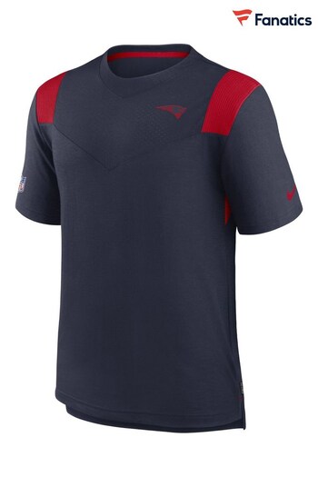Nike Black NFL Fanatics New England Patriots Sideline Dri-FIT Player Short Sleeve Top (D93755) | £45