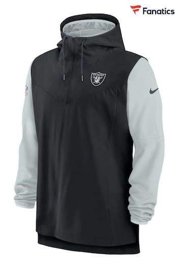 Nike Black NFL Fanatics Las Vegas Raiders Sideline Player Lightweight Jacket (D93757) | £85