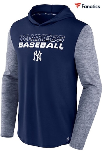 Fanatics Blue New York Yankees Iconic Brushed Poly Lightweight Pullover Hoodie (D93775) | £50