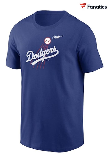 Nike Toe Blue Fanatics Los Angeles Dodgers Nike Toe Cooperstown Logo T-Shirt (D93779) | £25